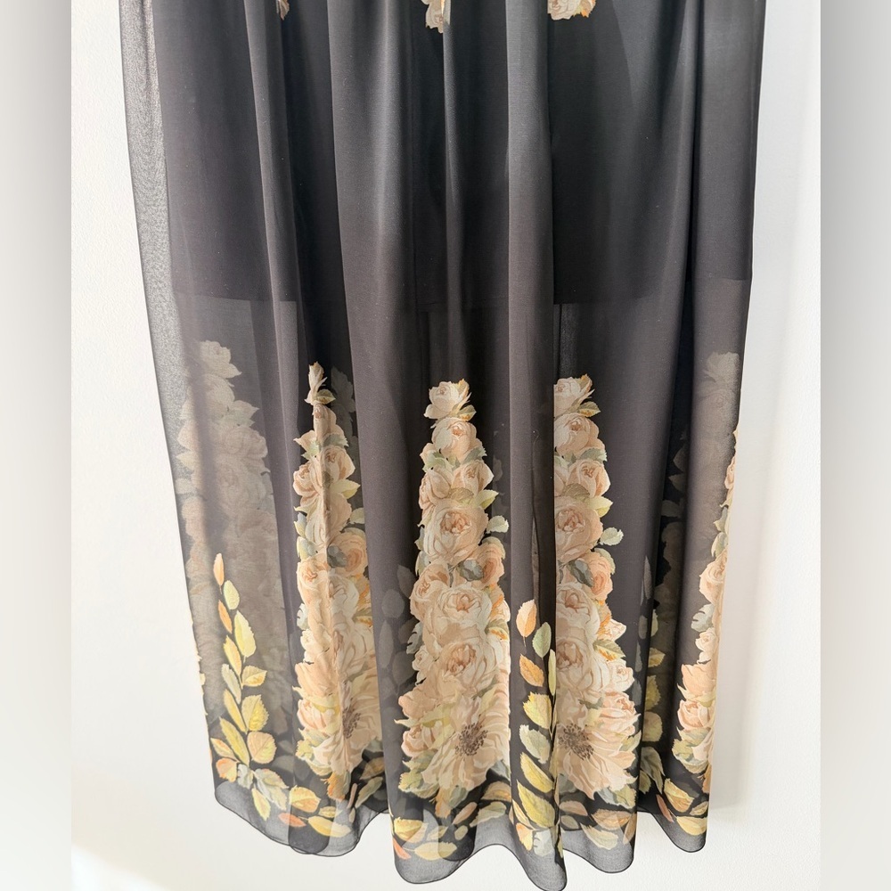 Blugirl Sheer Floral Maxi Skirt | Flowing Designer Skirt | Size D34 (US 4) - Picture 10 of 17